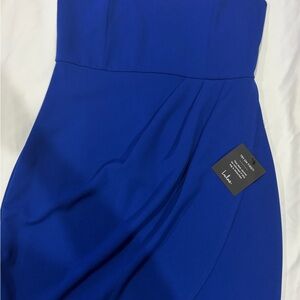 Lulu's Cobalt Blue Strapless Dress